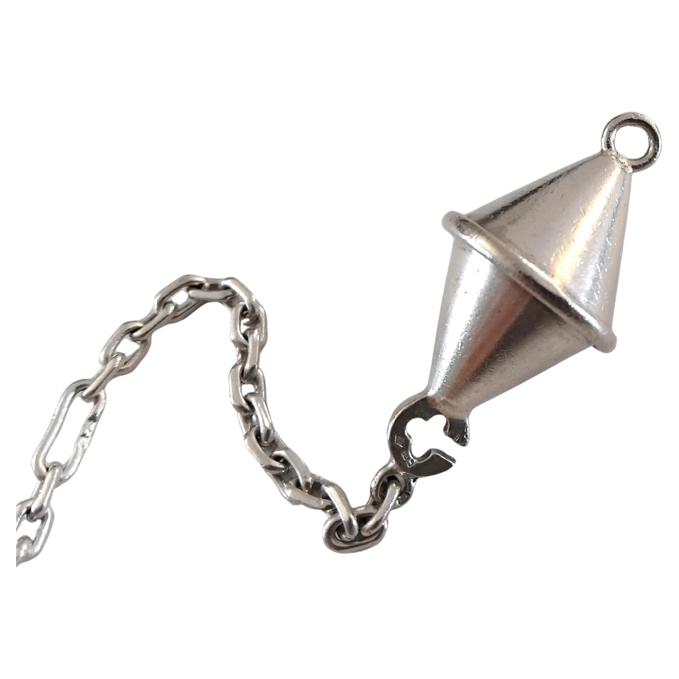 Hermès Marine Buoy Silver Key Holder Key Chain Navy Theme For Sale 2