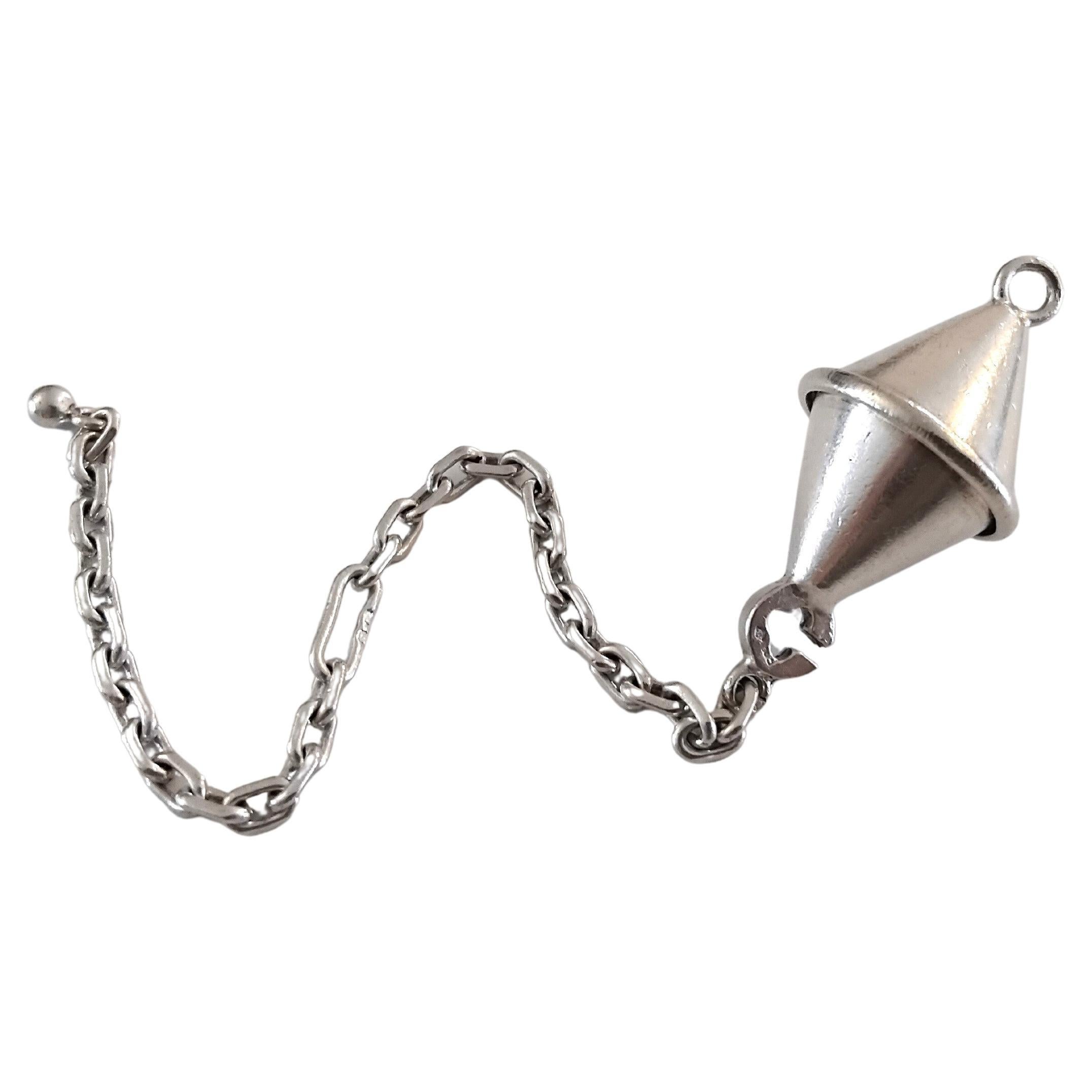 Hermès Marine Buoy Silver Key Holder Key Chain Navy Theme For Sale 3