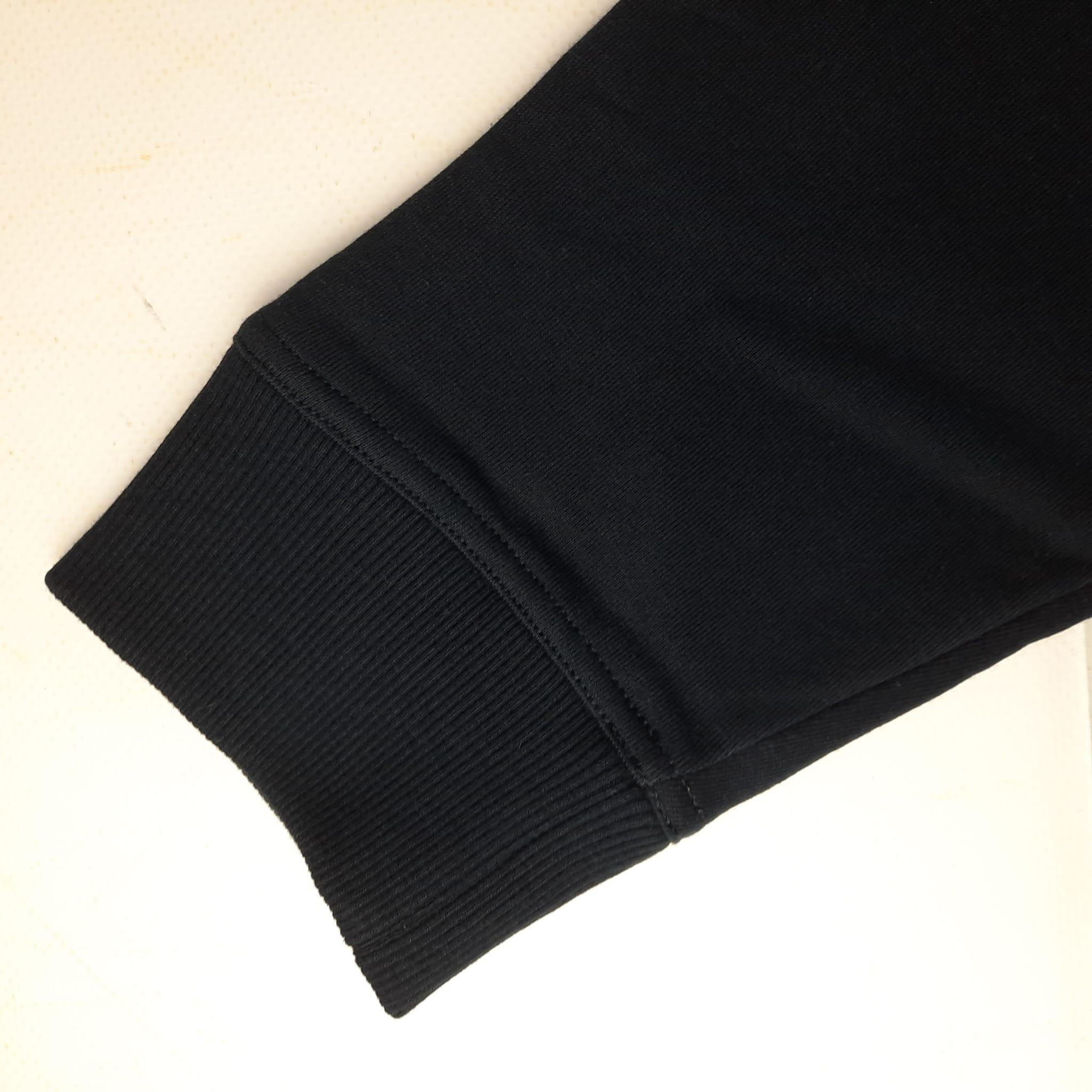 Hermes Marine cotton & cashmere Size M Zipped hooded jogging sweater In New Condition For Sale In Nicosia, CY