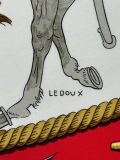 Hermes Marin Et Cavalerie 2 Pluviose An III 1795 Sciarpa in twill di seta P. LeDoux