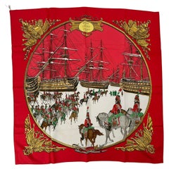 Hermes Marine Et Cavalerie 2 Pluviose An III 1795 Foulard en sergé de soie P. LeDoux