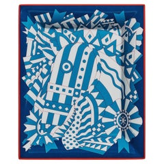 Hermès Marine Porcelain Cheval De Fete Change Tray