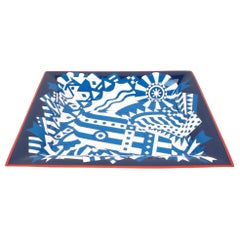 Hermes Marine Porcelain Trinket Tray Party Horse Catchall