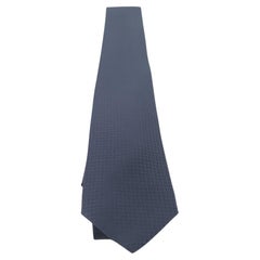 Hermes Marine silk Faconnee Upside Down tie