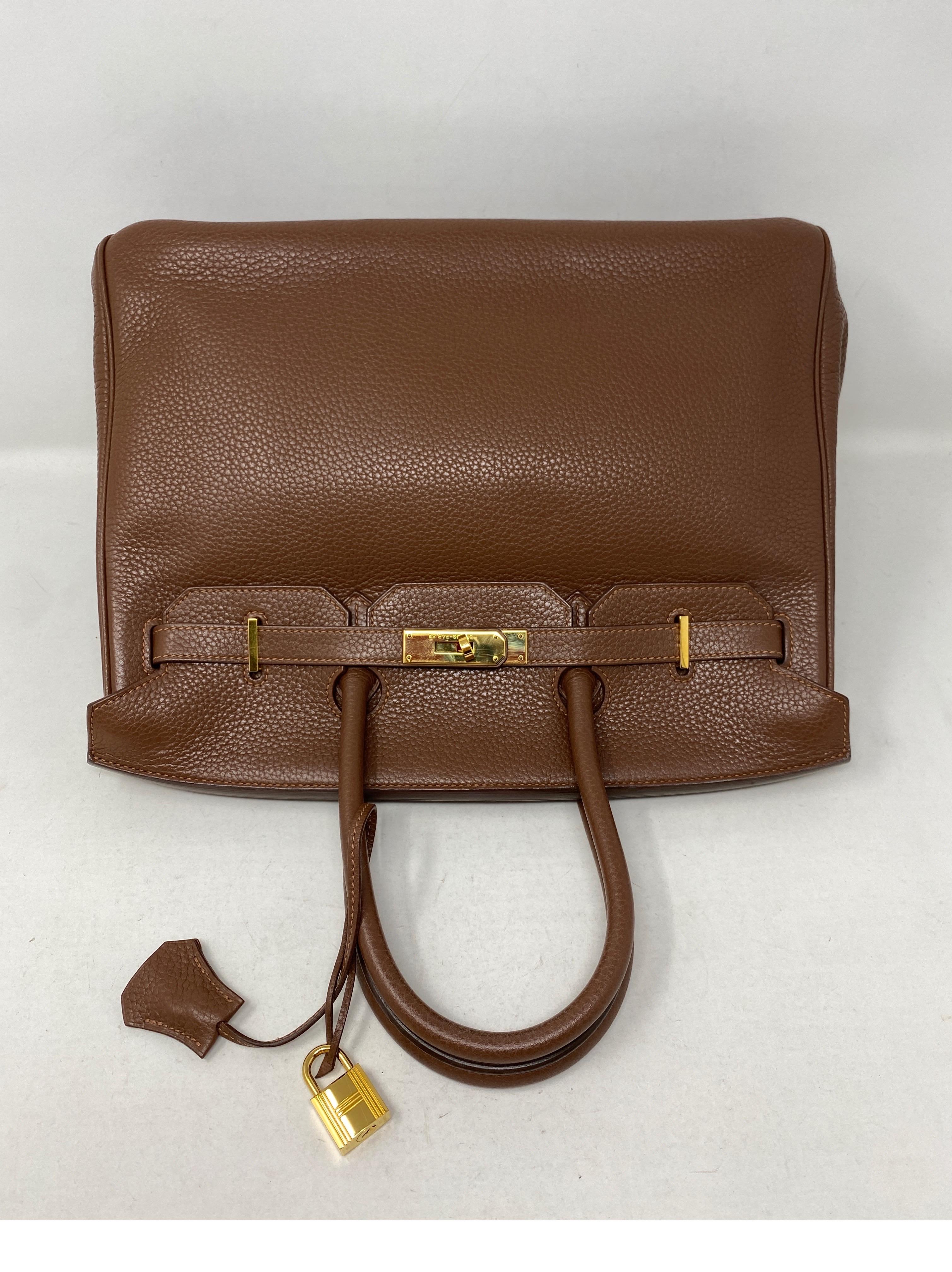 Brown Hermes Maroon D'Inde Birkin 35 Bag