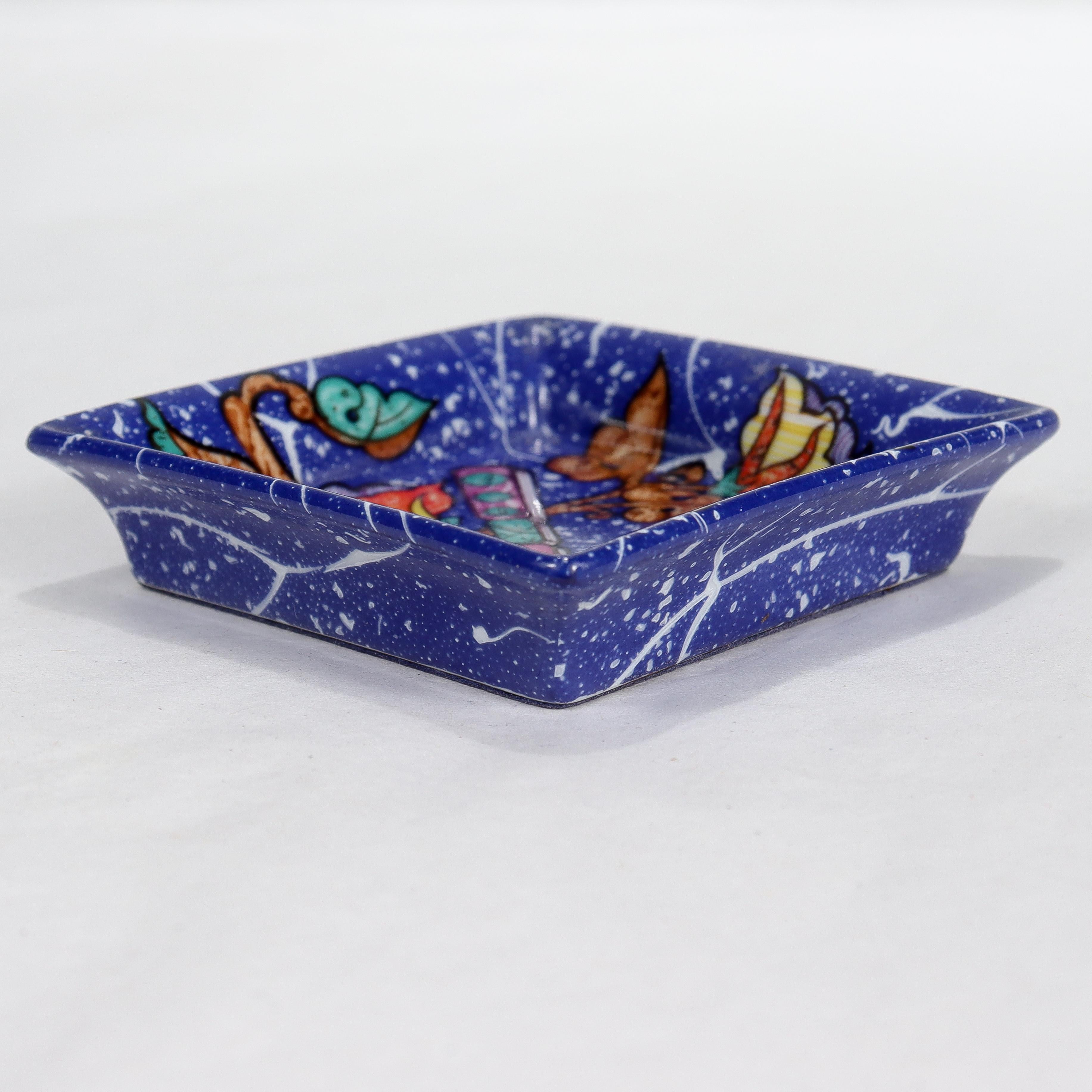 Hermes Marqueterie De Pierre D'orient Et D'occident Blue Porcelain Dish 5