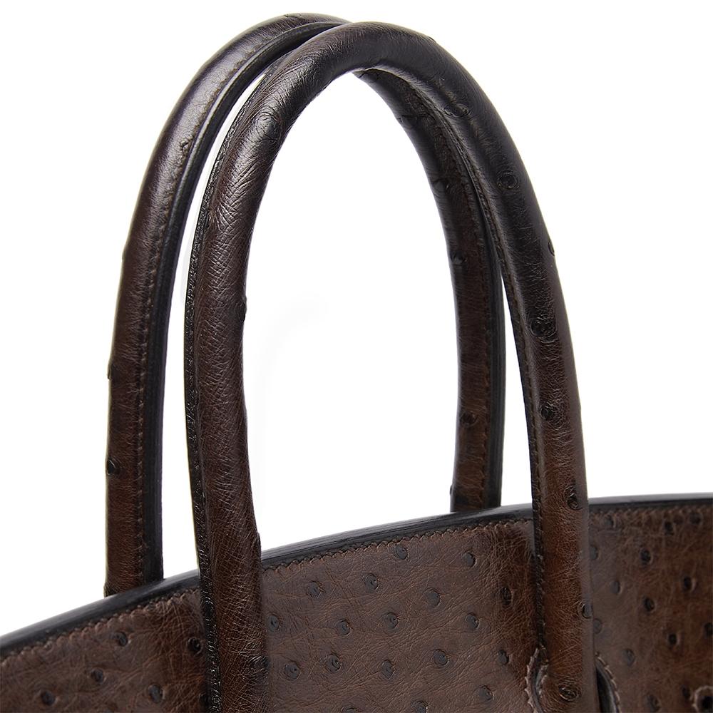 Hermès Marron Fonce Ostrich 35cm Birkin Bag 1