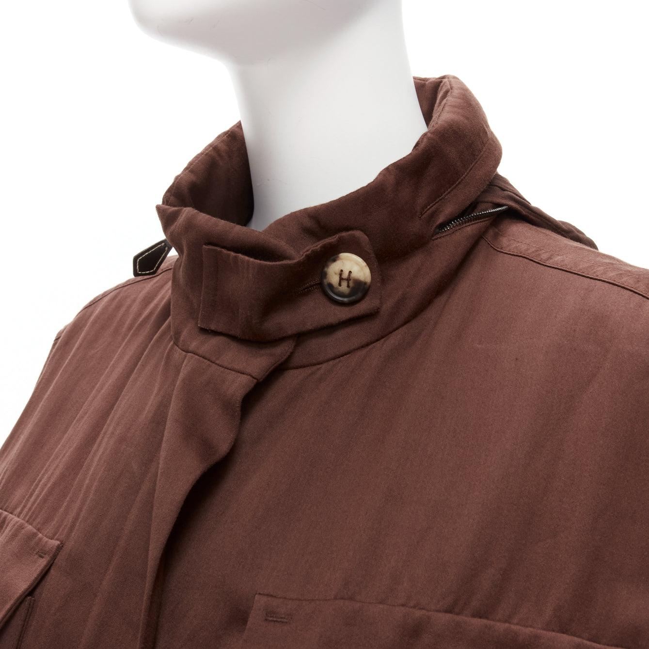 HERMES Martin Margiela Vintage cotton linen cargo pockets vest jacket FR40 L 4