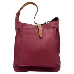Hermes Marwari Tasche Leder Umhängetasche Rubis Rot Stempel N 2010