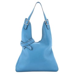 Hermès Massai Bag Large Model in Blue Leather Superb -  Denmark