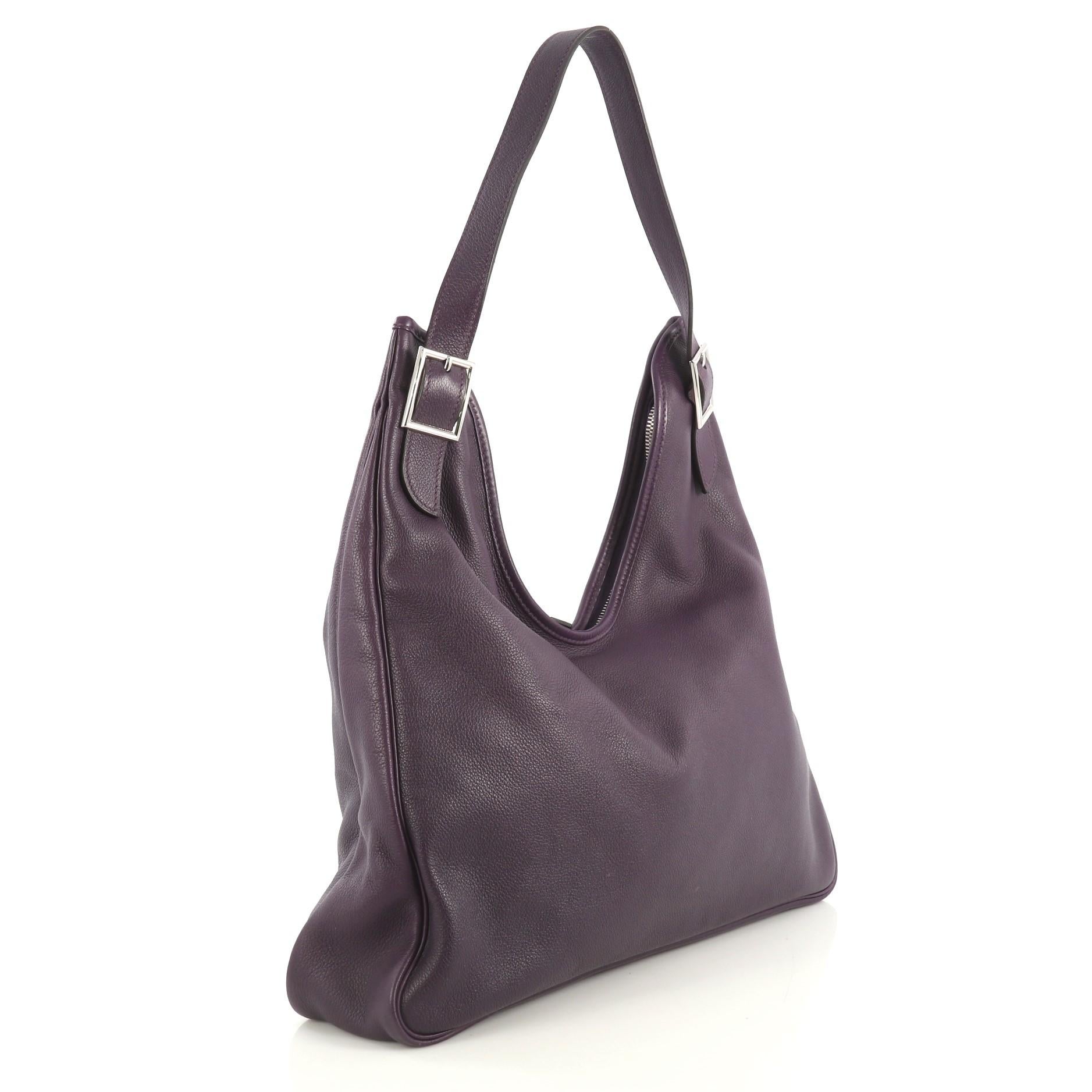 Gray Hermes Massai Cut Handbag Leather 32