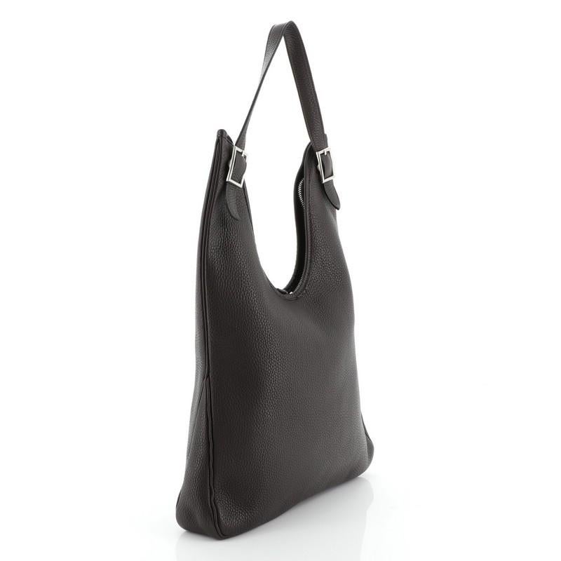 Black Hermes Massai Handbag Leather 32 