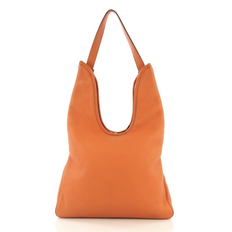 Hermes Massai Handbag Leather 32 In Fair Condition In NY, NY