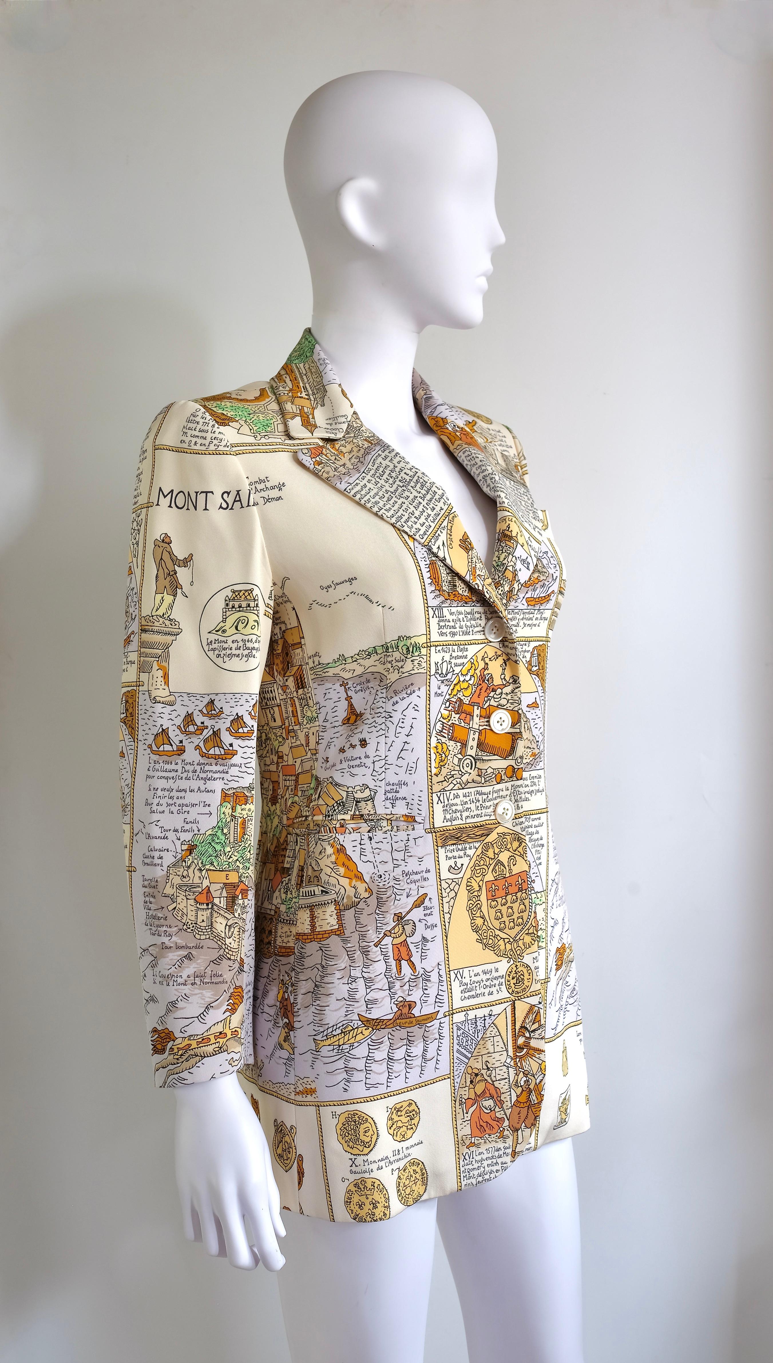 Gray HERMÈS MASTERPIECE - Important silk blazer 
