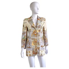HERMÈS MASTERPIECE - Important silk blazer " Mont Saint Michel " Size 36 fr.