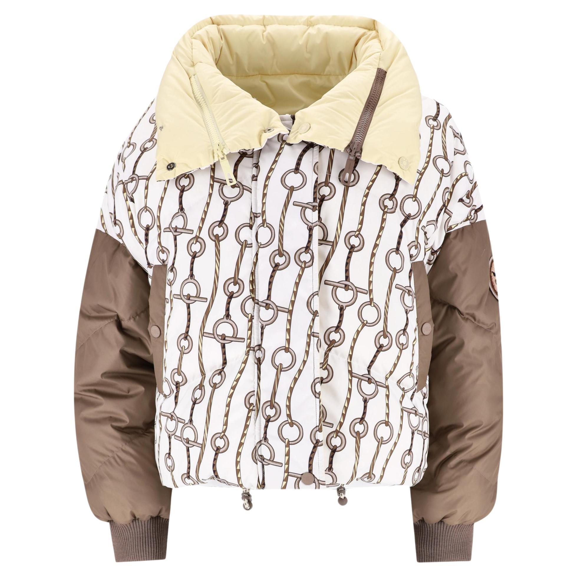 Hermes Matelasse Figure Artistique Corde Veste réversible courte en duvet matelassé