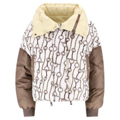 Chaqueta corta reversible Hermes Matelasse Figure Artistique Corde acolchada de plumón
