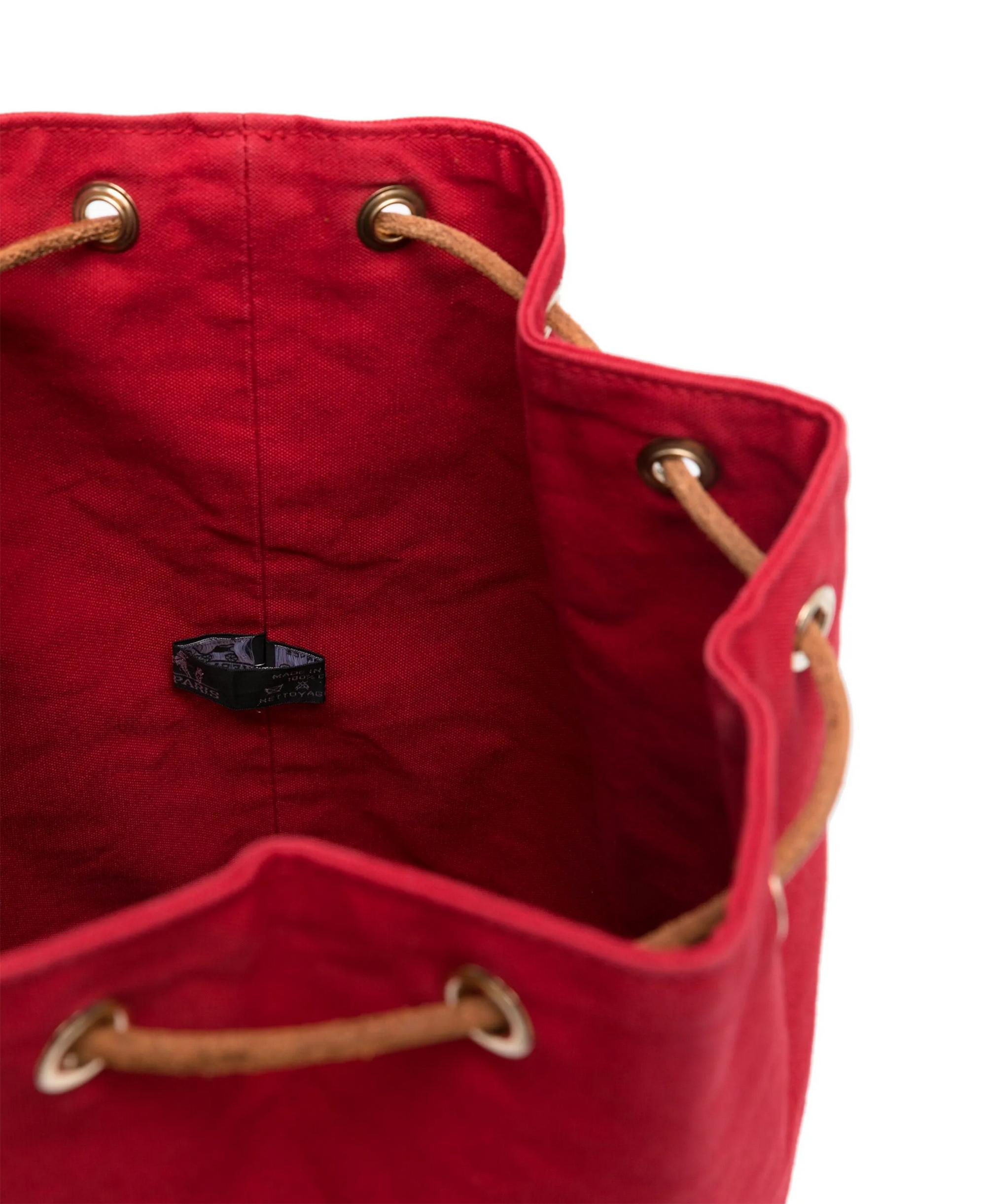 Sac à dos en coton rouge Marin de Hermes Bon état - En vente à Paris, FR