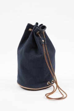 Hermes Mimile Navy Cotton Backpack Bag