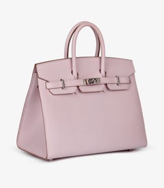 Hermès Mauve Pale Epsom Leather Birkin 25cm