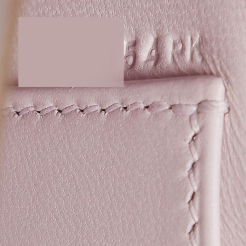 Hermès Mauve Pale Epsom Leather Palladium Finish Mini Kelly Sellier II Bag In New Condition In Dubai, Al Qouz 2