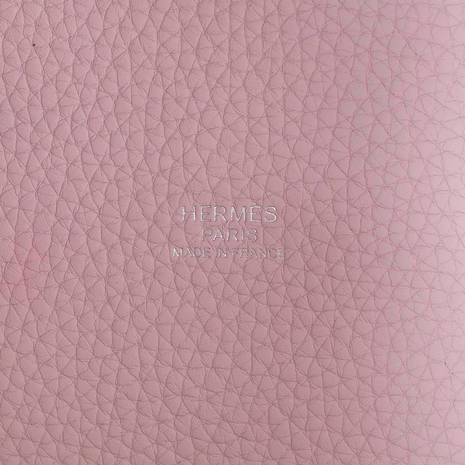 HERMES Mauve Blassrosa Clemence Leder PICOTIN 18 LOCK Tasche Phw im Angebot 1