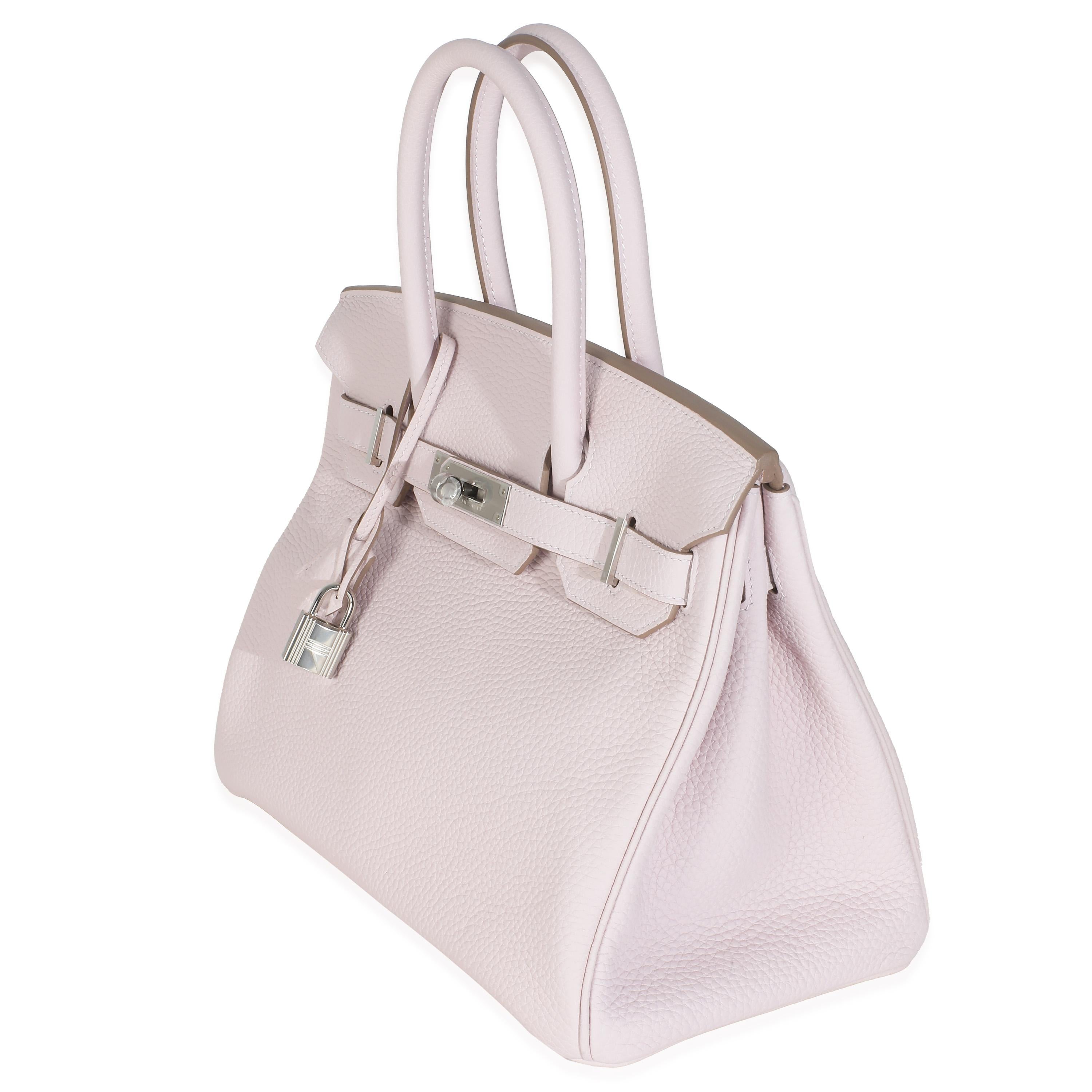 Beige Hermès Mauve Pale Togo Birkin 30 PHW For Sale