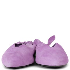 HERMES mauve purple suede 2022 Slingback Flats Shoes 38.5