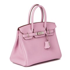 HERMÈS Mauve Sylvestre Clemence Leather Birkin 30cm Retourne
