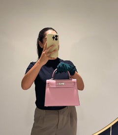 Hermès Mauve Sylvestre Epsom Leather Kelly 25cm Sellier