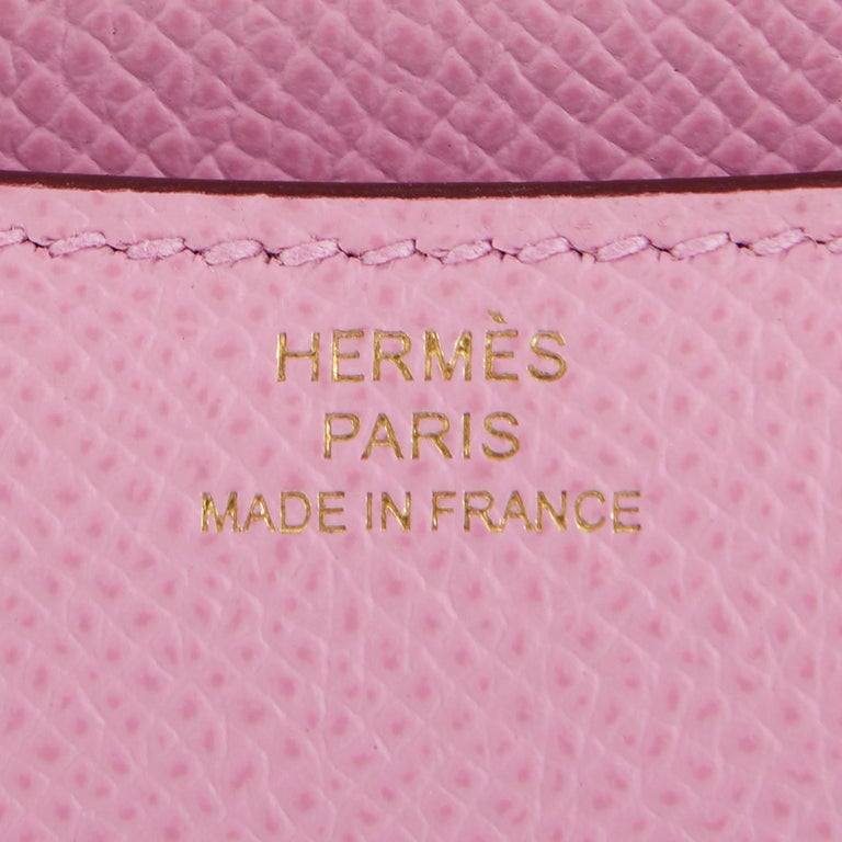 Hermès Constance 18 In Mauve Sylvestre Epsom With Palladium Hardware in Pink