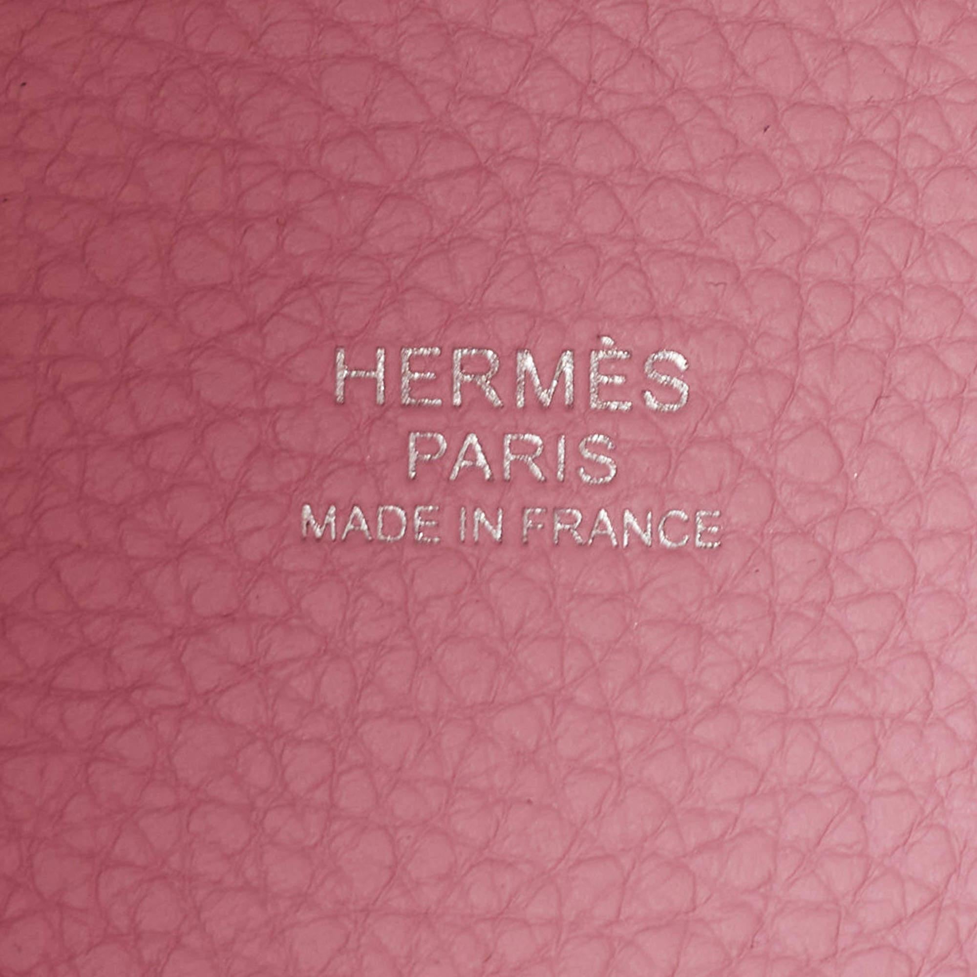Hermes Mauve Sylvestre Taurillon Clemence Leather Picotin Lock 18 Bag 6
