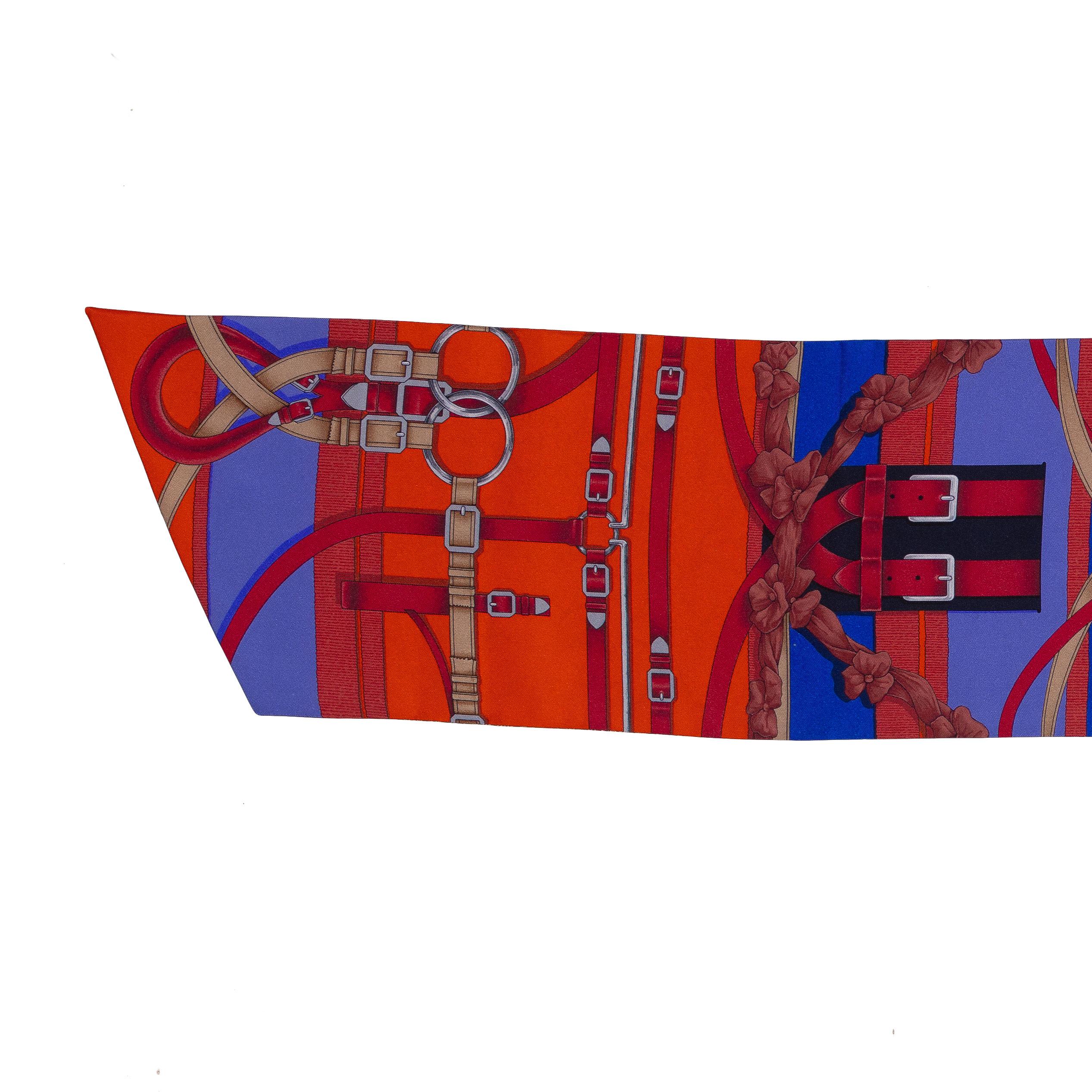 De las mujeres Hermes Maxi Twilly - Grand Manege - Azul Rojo - Nuevo / ¡Etiqueta de cuidado! en venta