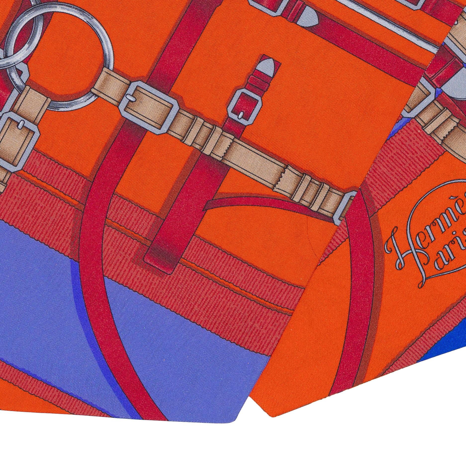 Hermes Maxi Twilly - Grand Manege - Azul Rojo - Nuevo / ¡Etiqueta de cuidado! en venta 3
