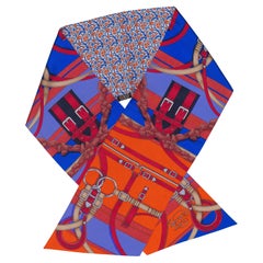 Hermes Maxi Twilly - Grand Manege - Blue Red - New / Care Tag!