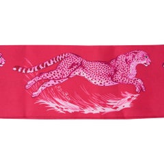 Hermes Maxi-Twilly Slim Guepards Fuchsia / Rose Vif / Prune Neu w/Box