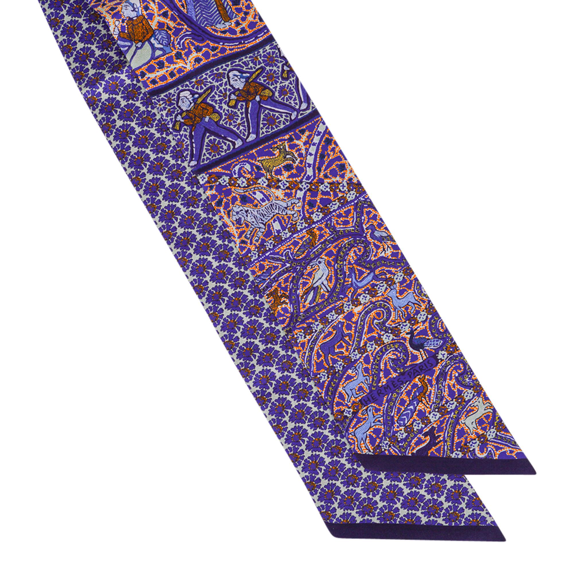 Hermes Maxi - Twilly Slim Lalbhai Marino / Ciel / Abricot Nuevo c/Caja en venta 6