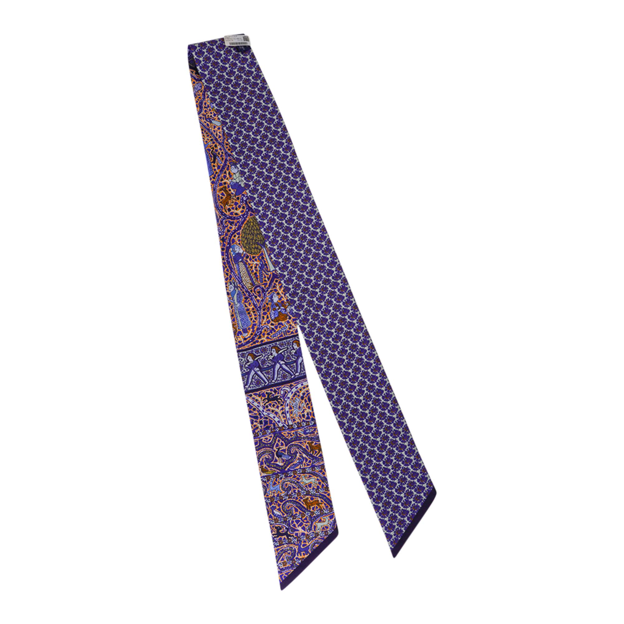 Hermes Maxi - Twilly Slim Lalbhai Marino / Ciel / Abricot Nuevo c/Caja en venta 7