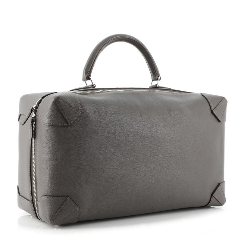 Gray Hermes Maxibox Bag Evercolor 37