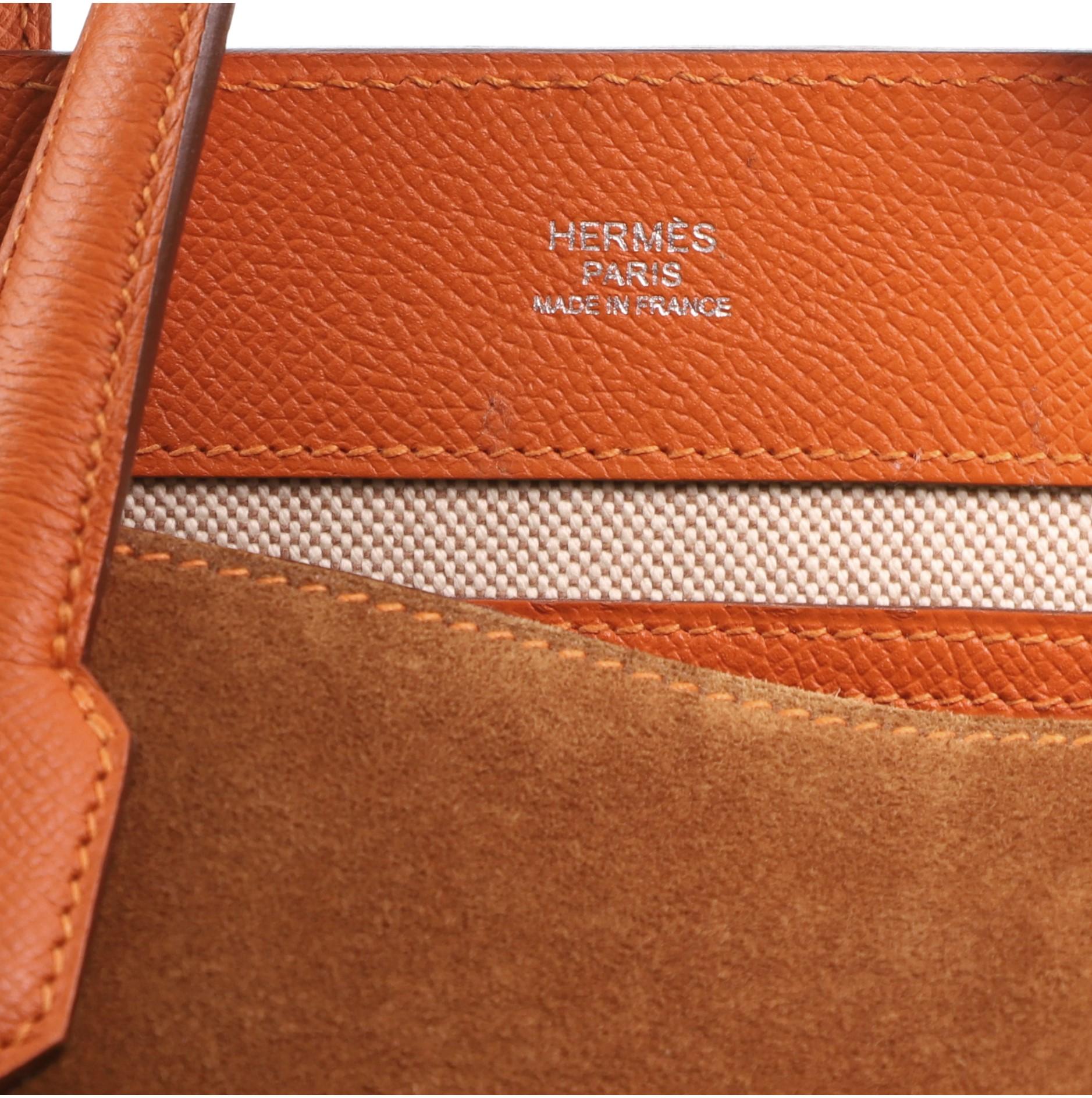 Hermes Maxibox Cabas Doblis Suede with Epsom 30 Brown 1