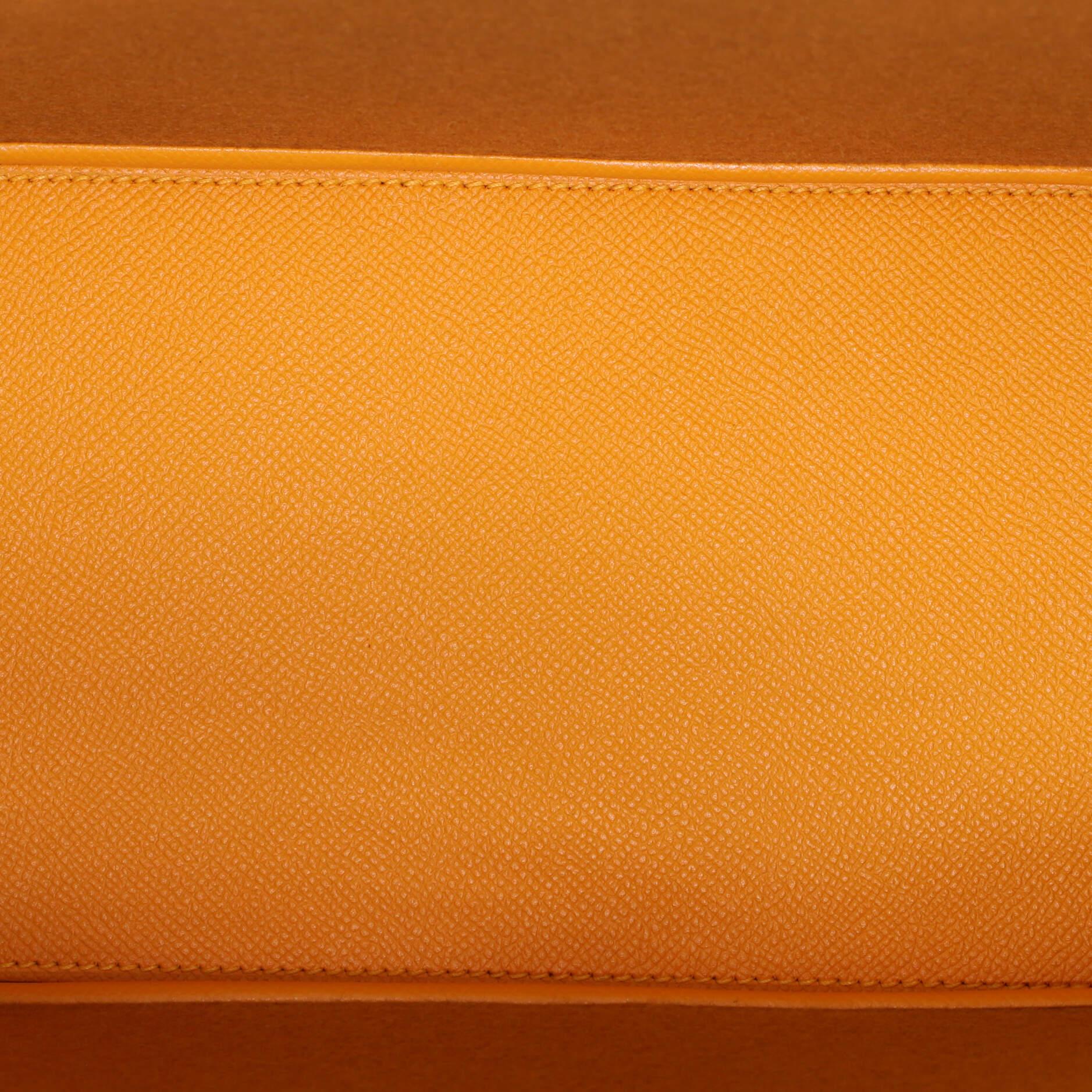 Orange Hermes Maxibox Cabas Felt with Epsom 30