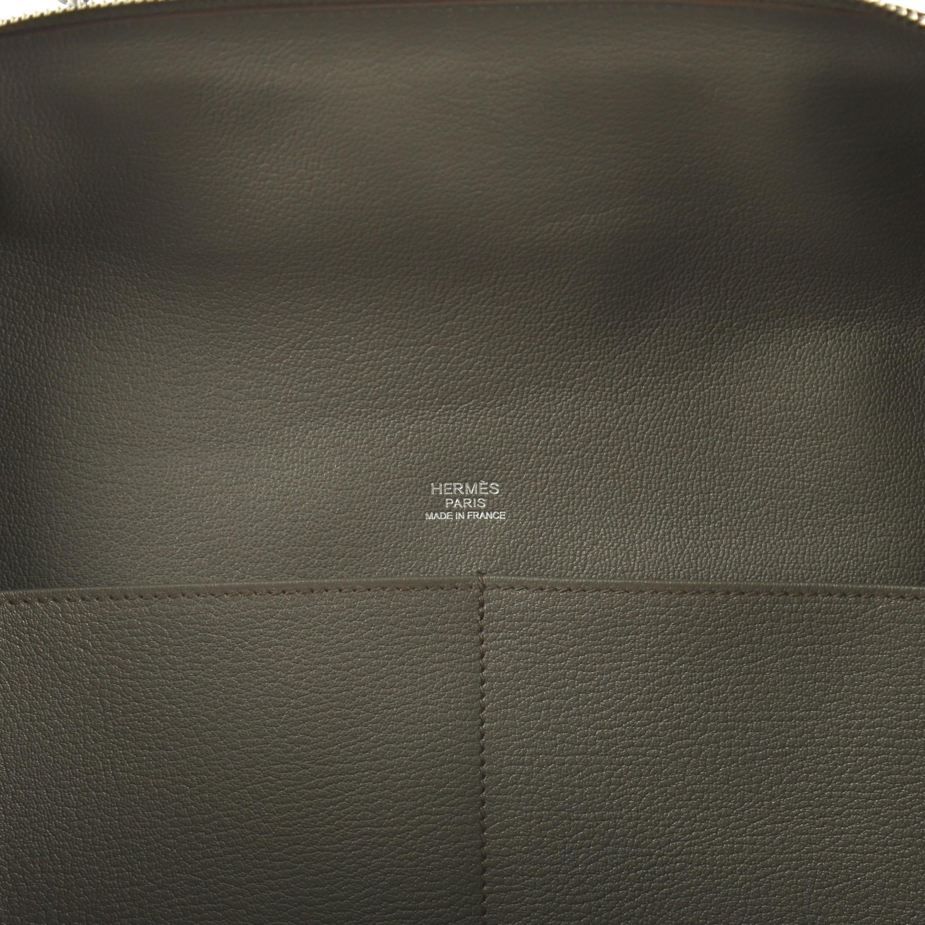Gray Hermes Maxibox Handbag Evercolor 37