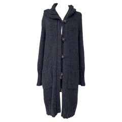Hermes Strickjacke aus grauem Alpaka.