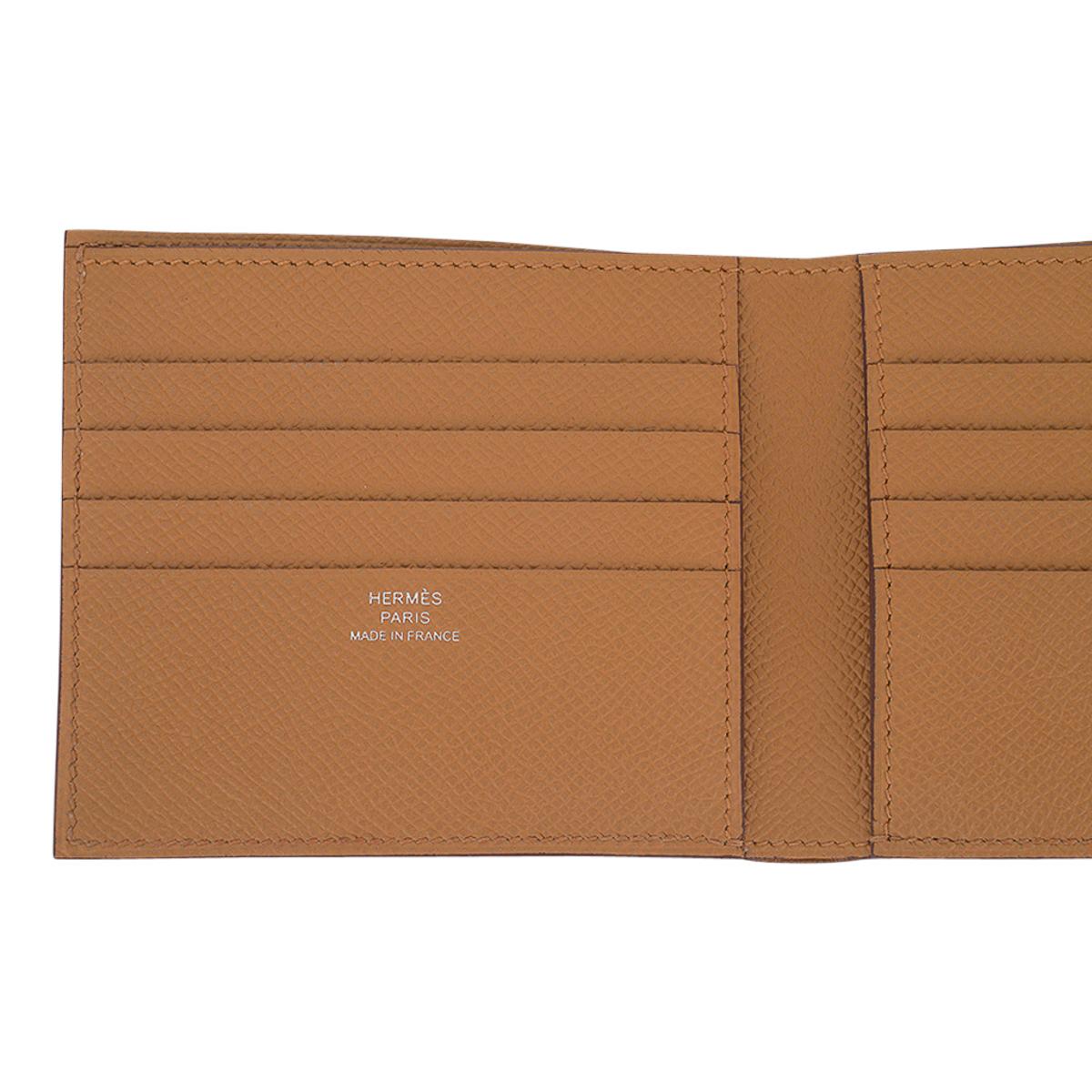 Men's Hermes MC 2 Copernic Bifold Wallet Sesame Epsom Leather For Sale