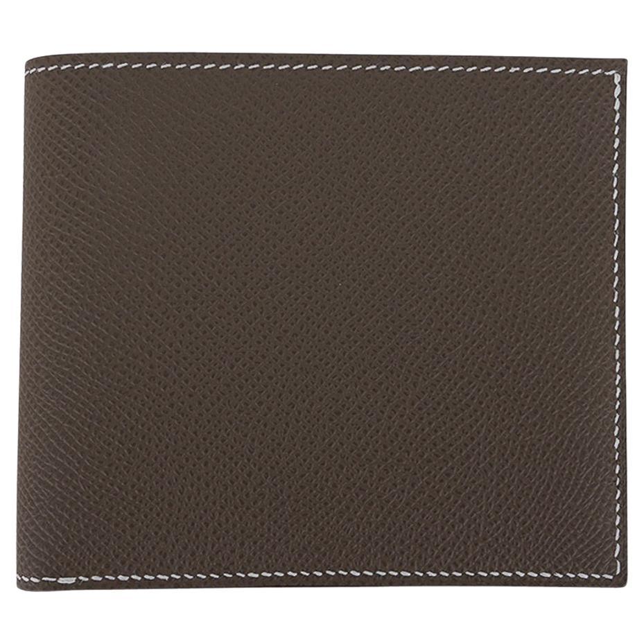 Hermes MC2 Copernic Bifold Wallet Etoupe Epsom Leather