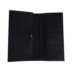 Hermes MC2 Fleming Long Wallet Matte Black Alligator