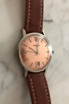 Hermes Mechanical Watch, 1954, Champagne Rosé Dial, France