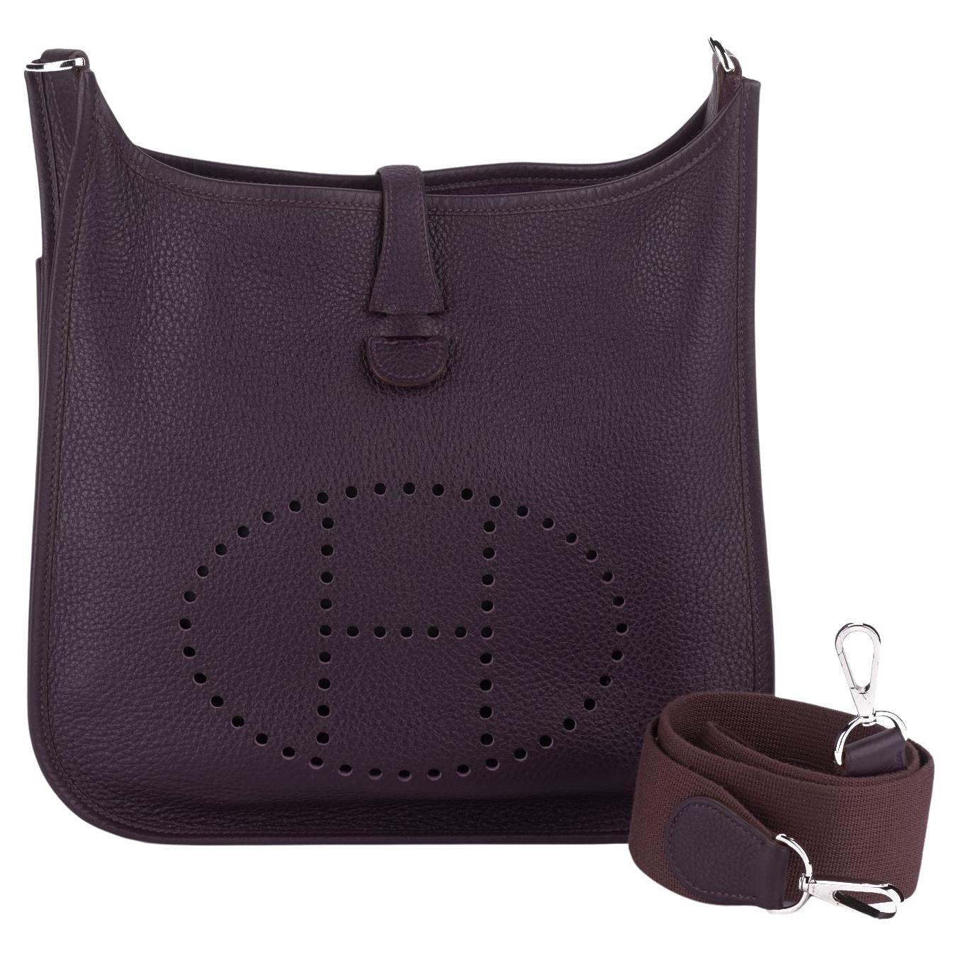Hermès Medium Raisin Evelyne Poche 29 For Sale