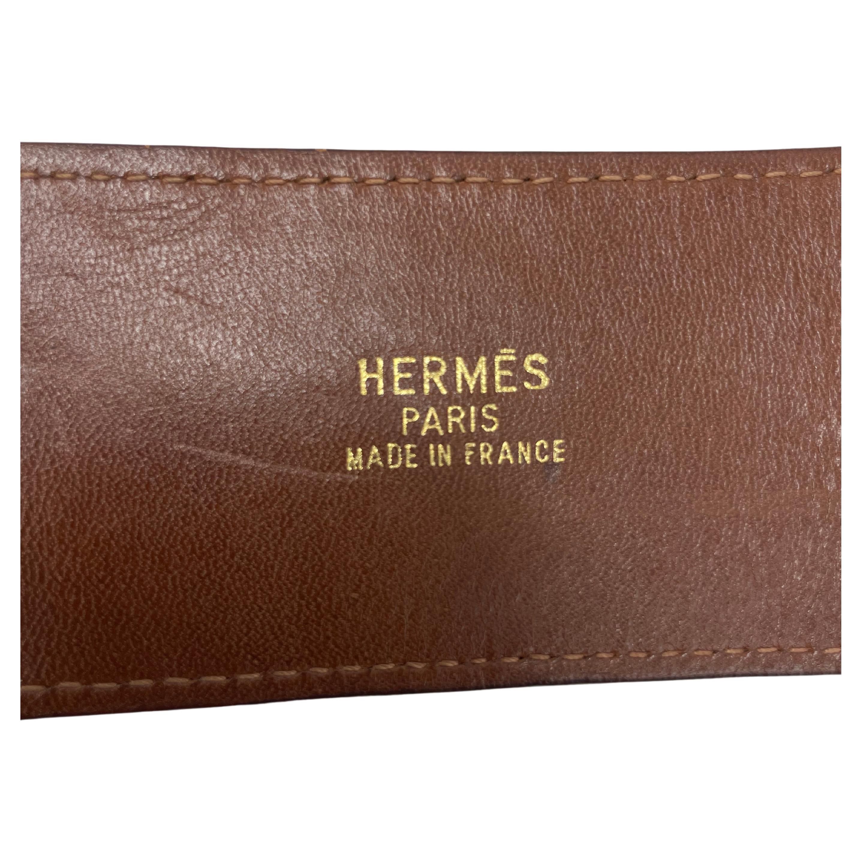 Hermès Medor Belt Ostrich en vente 9