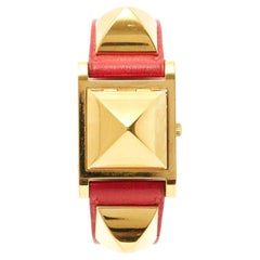 Hermès Medor Collier de Chien Watch Braise leather strap